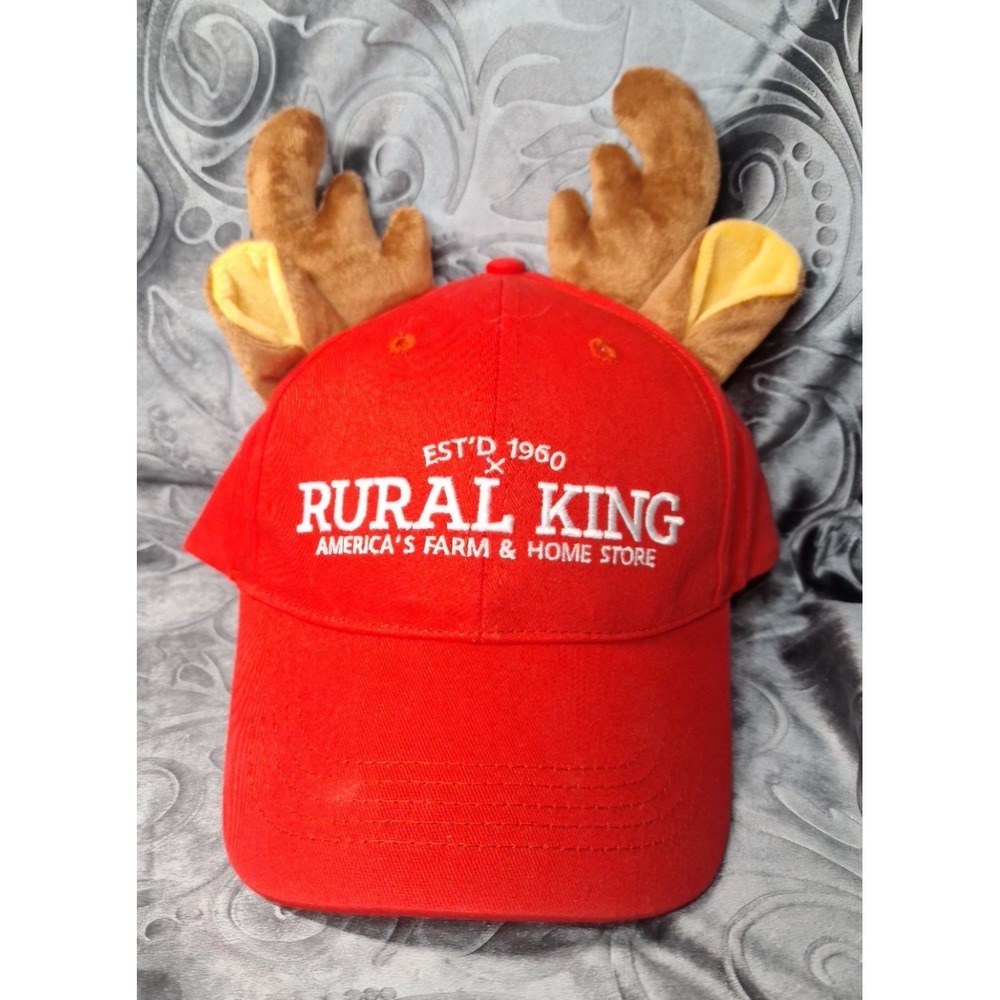 Rural King Farm & Home Employee Christmas Moose Hat Adjustable